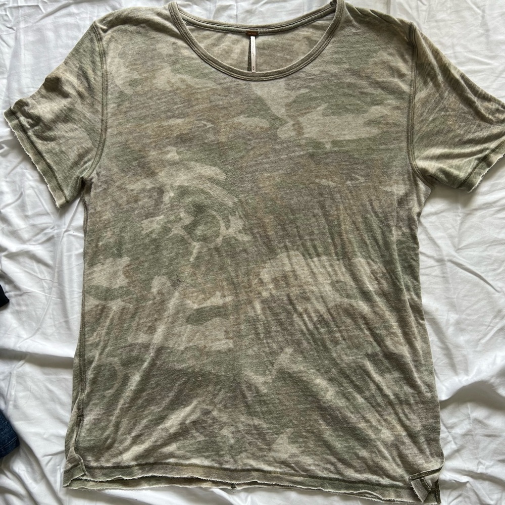 Free People Camo Top